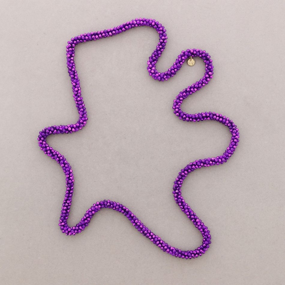 LONG NECKLACE FACETED CRYSTALS 1.2M*4MM