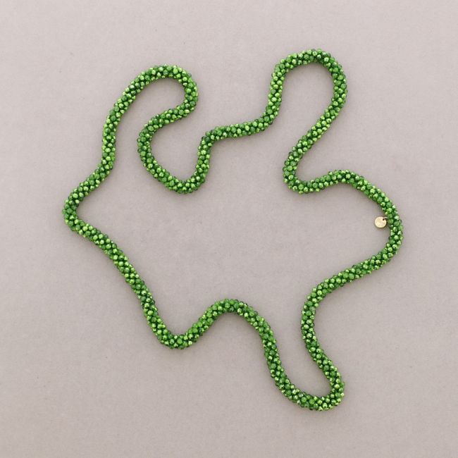 LONG NECKLACE FACETED CRYSTALS 1.2M*4MM