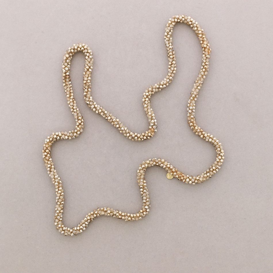 COLLAR LARGO CRISTALES FACETADOS 1.2M*4MM