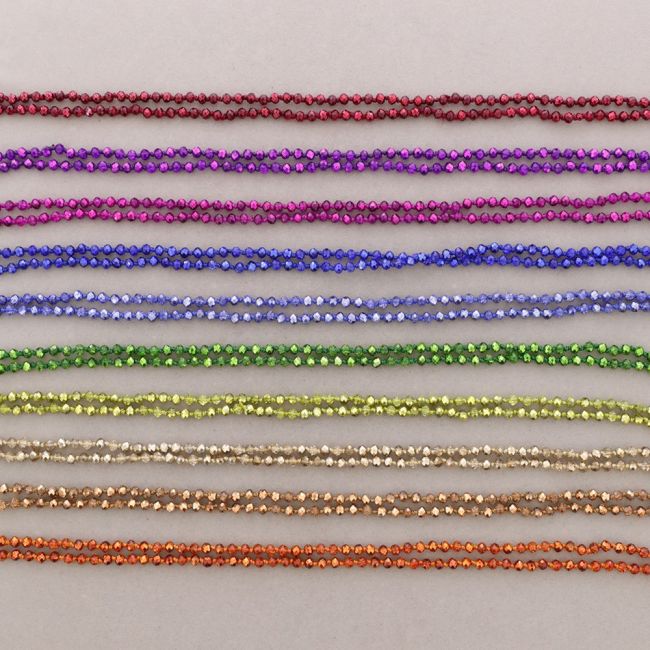 COLLAR LARGO NUDO CUENTAS CRISTALES FACETADOS 6MM 150CM