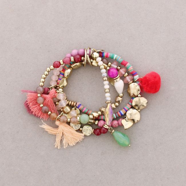 4 STRIP BEAD BRACELET