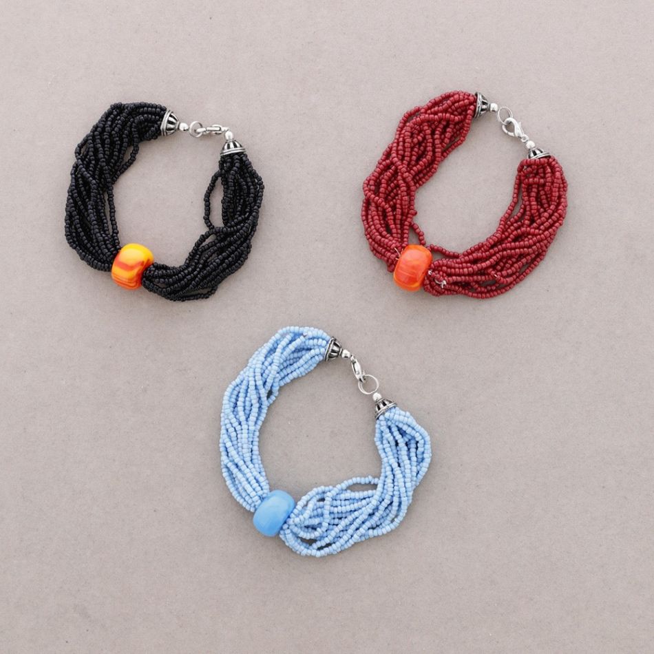 PULSERA TIBETANA BOLA RESINA