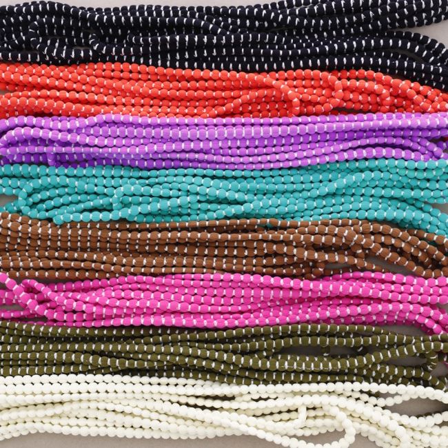 LONG NECKLACE WITH MULTI-TURN WOOL BALLS