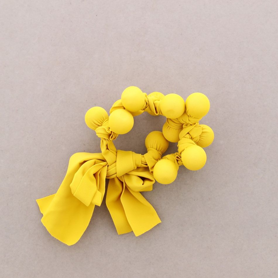 PULSERA BOLAS FORRADAS TELA