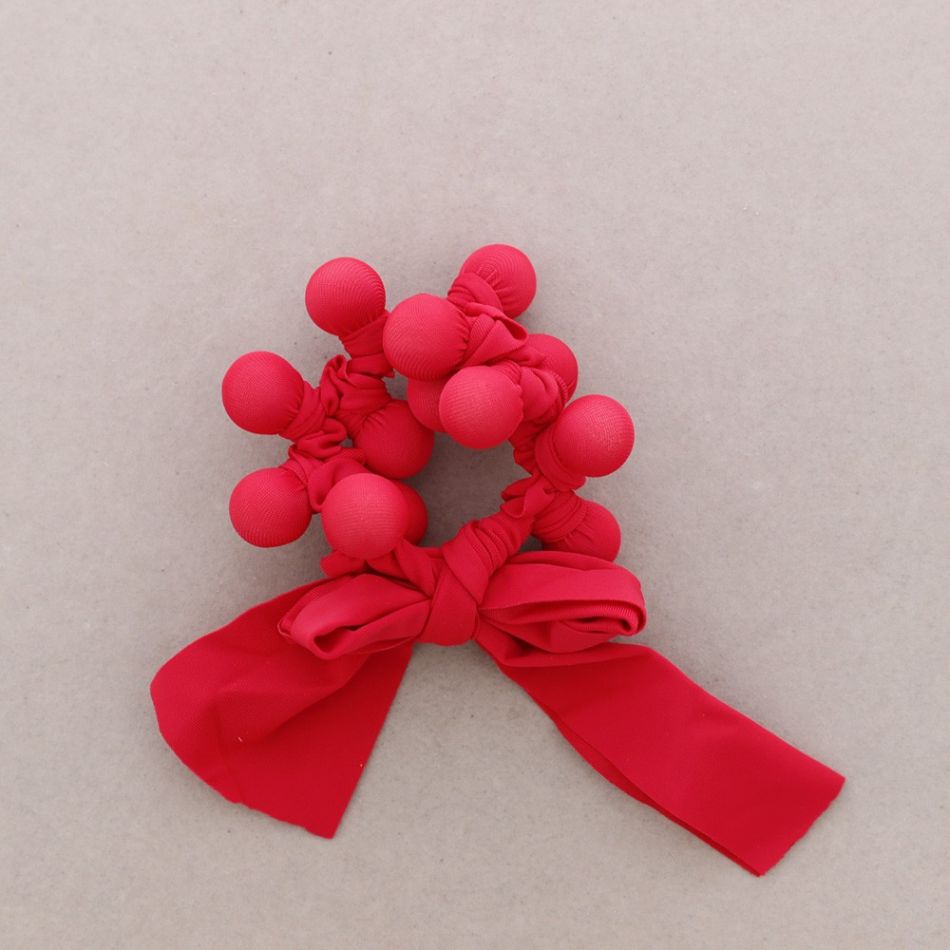 PULSERA BOLAS FORRADAS TELA