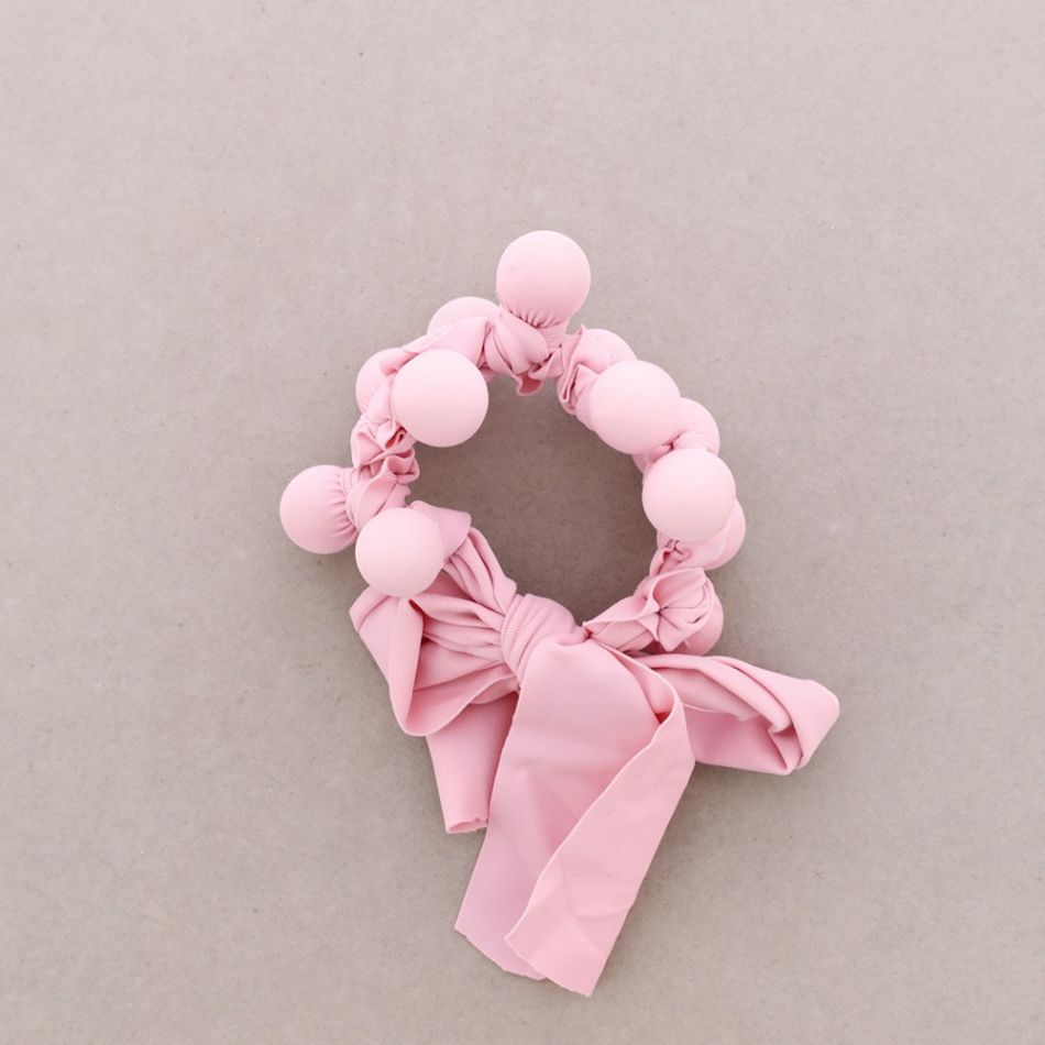 PULSERA BOLAS FORRADAS TELA