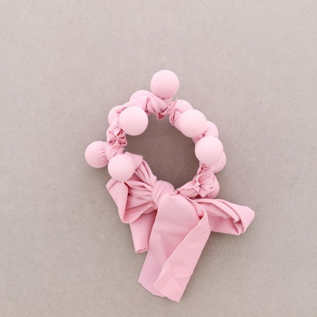 PULSERA BOLAS FORRADAS TELA