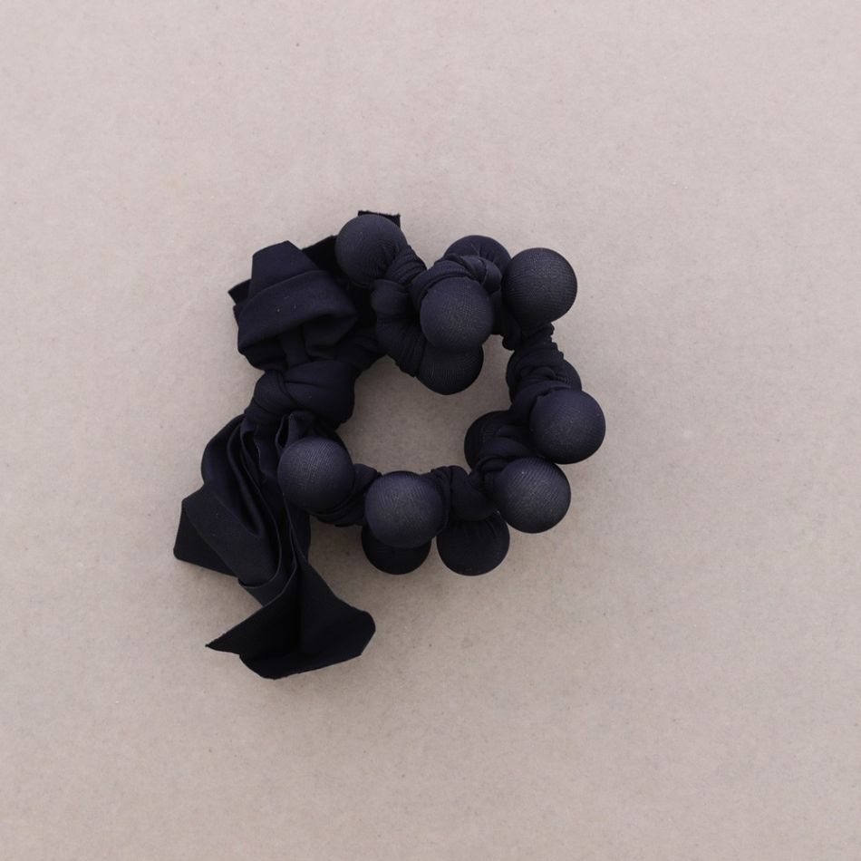 PULSERA BOLAS FORRADAS TELA