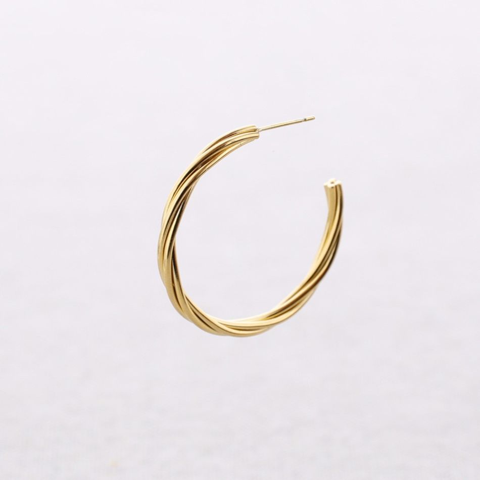 PENDIENTES ACERO ARO 4CM