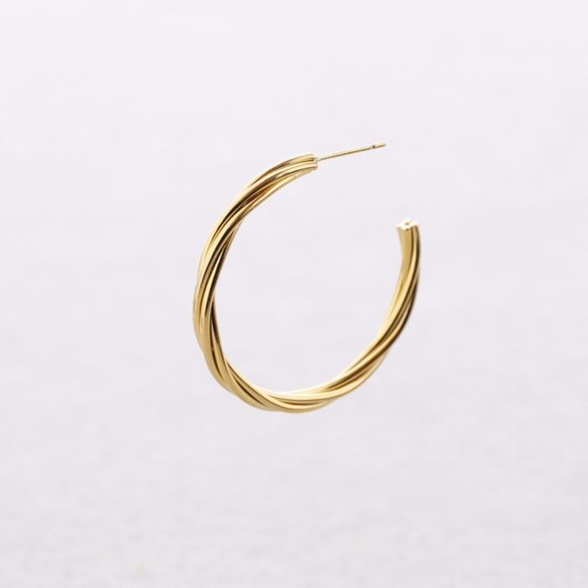 4CM STEEL HOOP EARRINGS