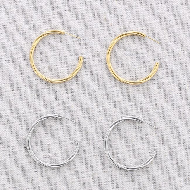 4CM STEEL HOOP EARRINGS