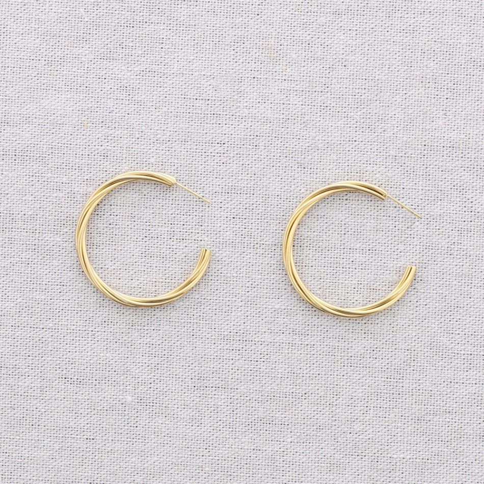 PENDIENTES ACERO ARO 4CM