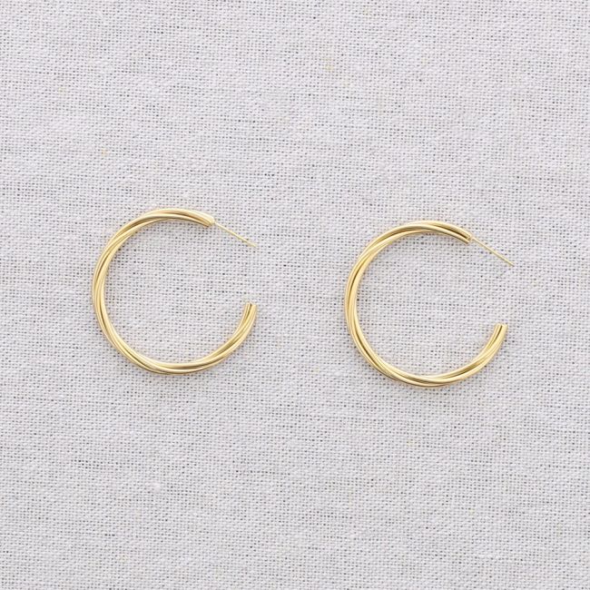 4CM STEEL HOOP EARRINGS