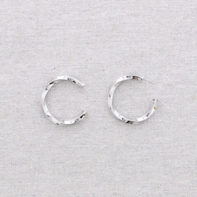 STEEL HOOP EARRINGS