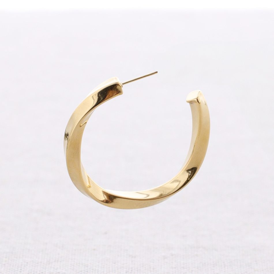 STEEL HOOP EARRINGS