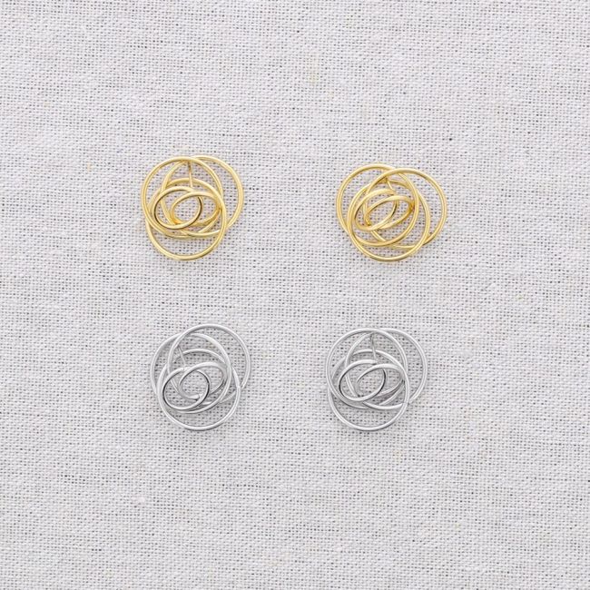 PENDIENTES ACERO MULTI ANILLAS