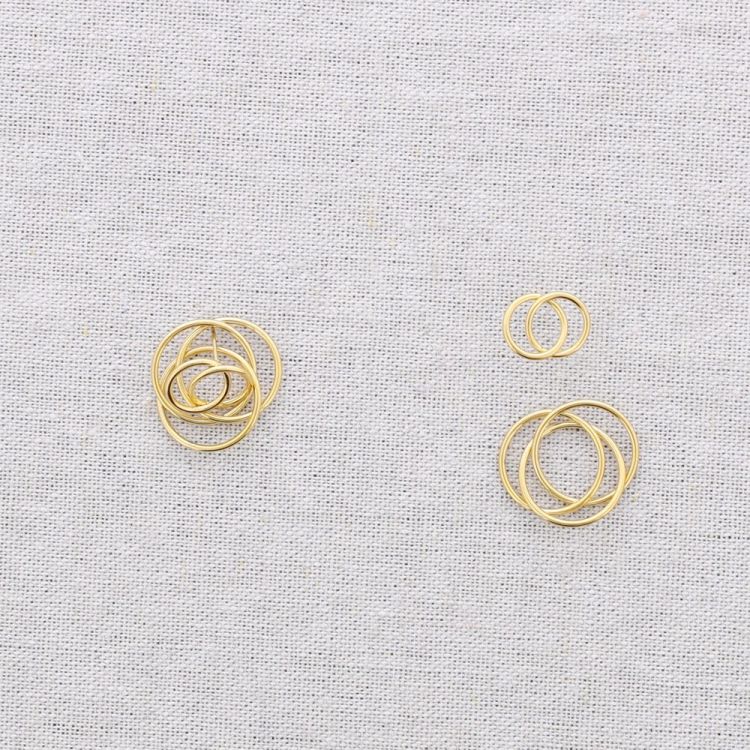 PENDIENTES ACERO MULTI ANILLAS 2