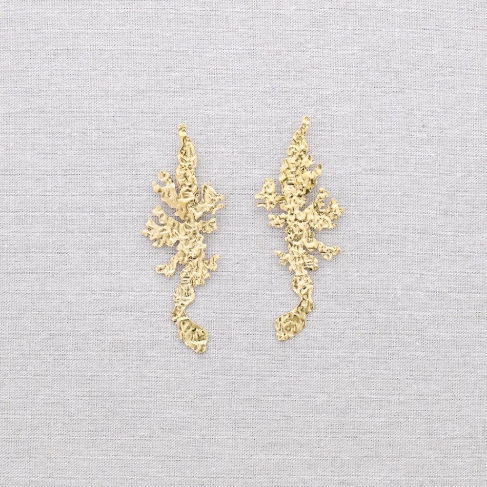 CORAL STEEL EARRINGS