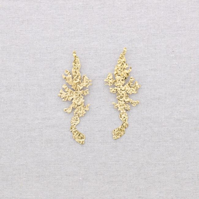 CORAL STEEL EARRINGS
