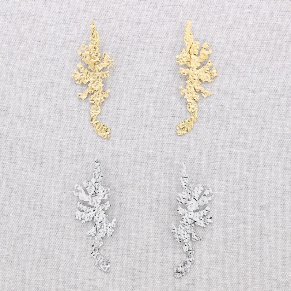CORAL STEEL EARRINGS