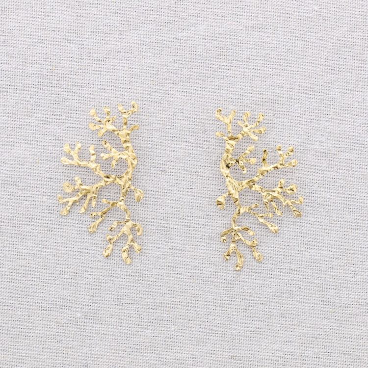 CORAL STEEL EARRINGS 2