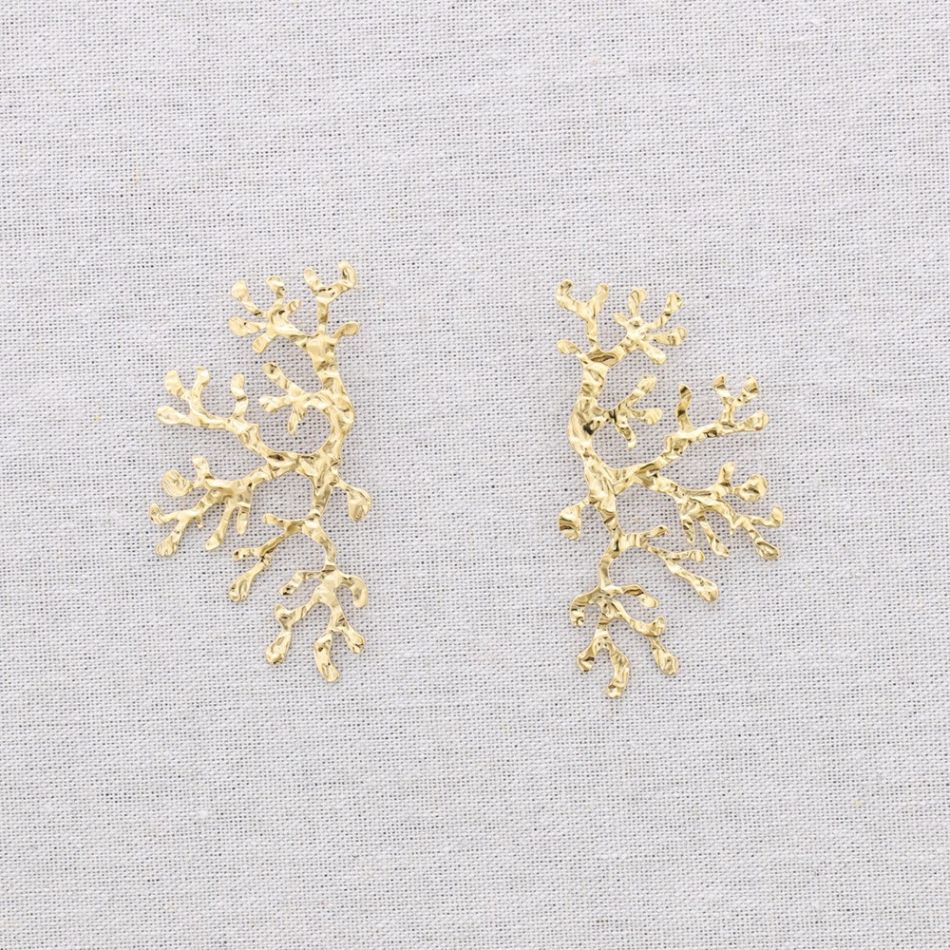 PENDIENTES ACERO CORAL