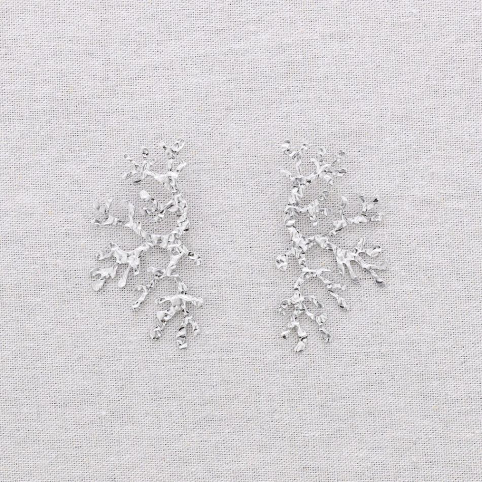 PENDIENTES ACERO CORAL