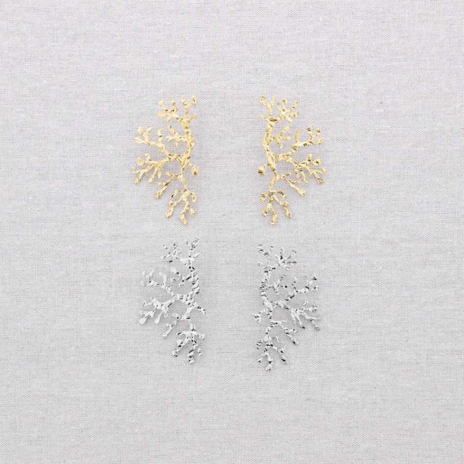 CORAL STEEL EARRINGS