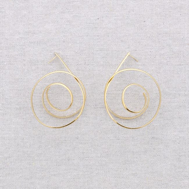 PENDIENTES ACERO ESPIRAL