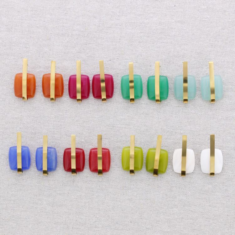 GEOMETRIC SHAPE STEEL EARRINGS 2