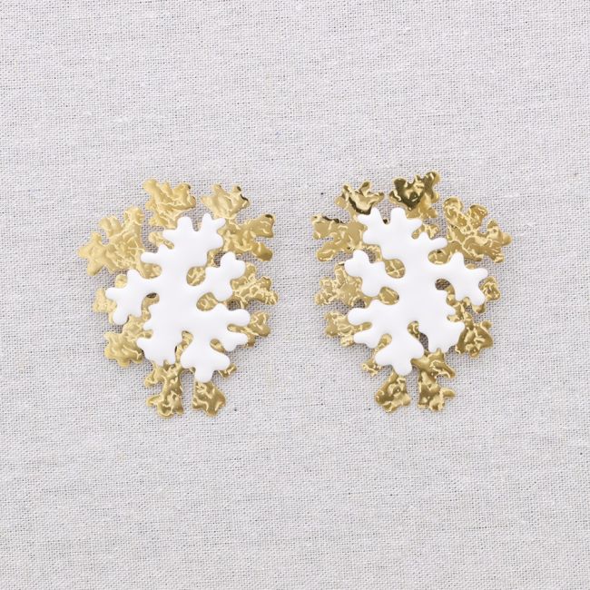 PENDIENTES ACERO CORAL ESMALTE