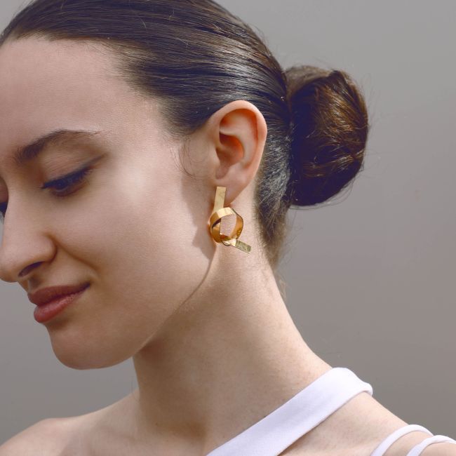 PENDIENTES ACERO NUDO