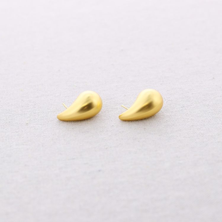 PENDIENTES ACERO GOTA MATE 2