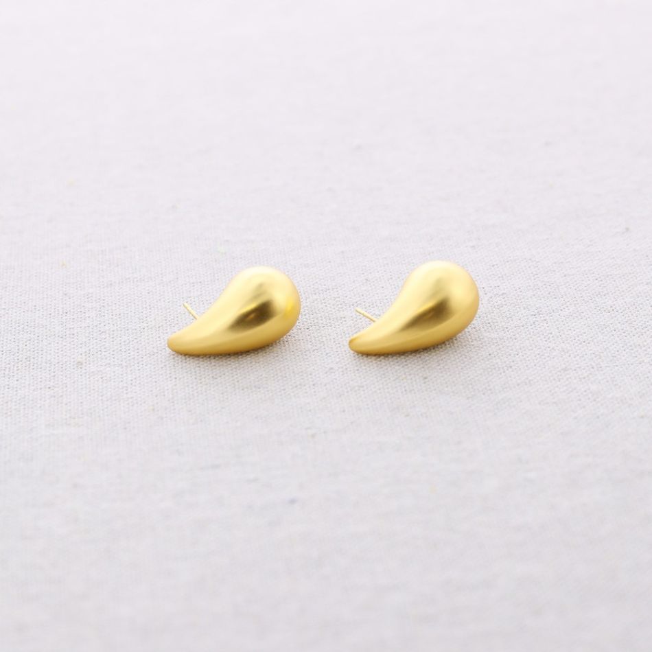 PENDIENTES ACERO GOTA MATE