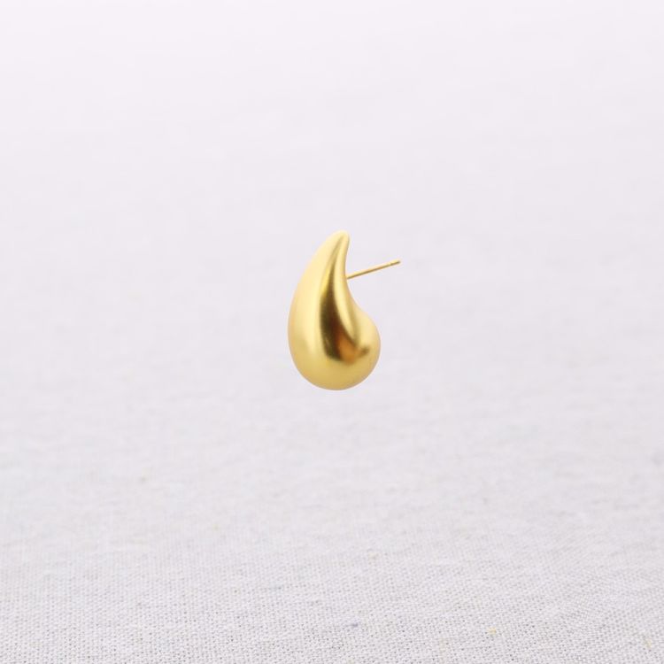 MATTE STEEL DROP EARRINGS
