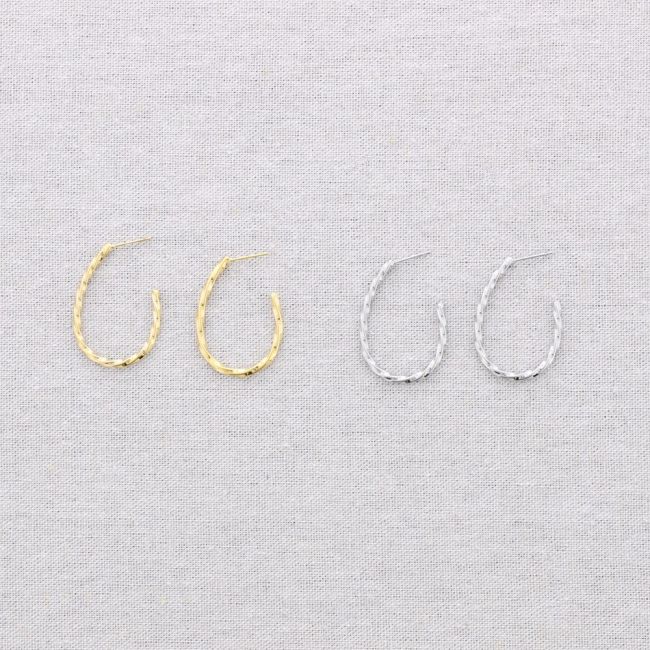 IRREGULAR HOOP STEEL EARRINGS