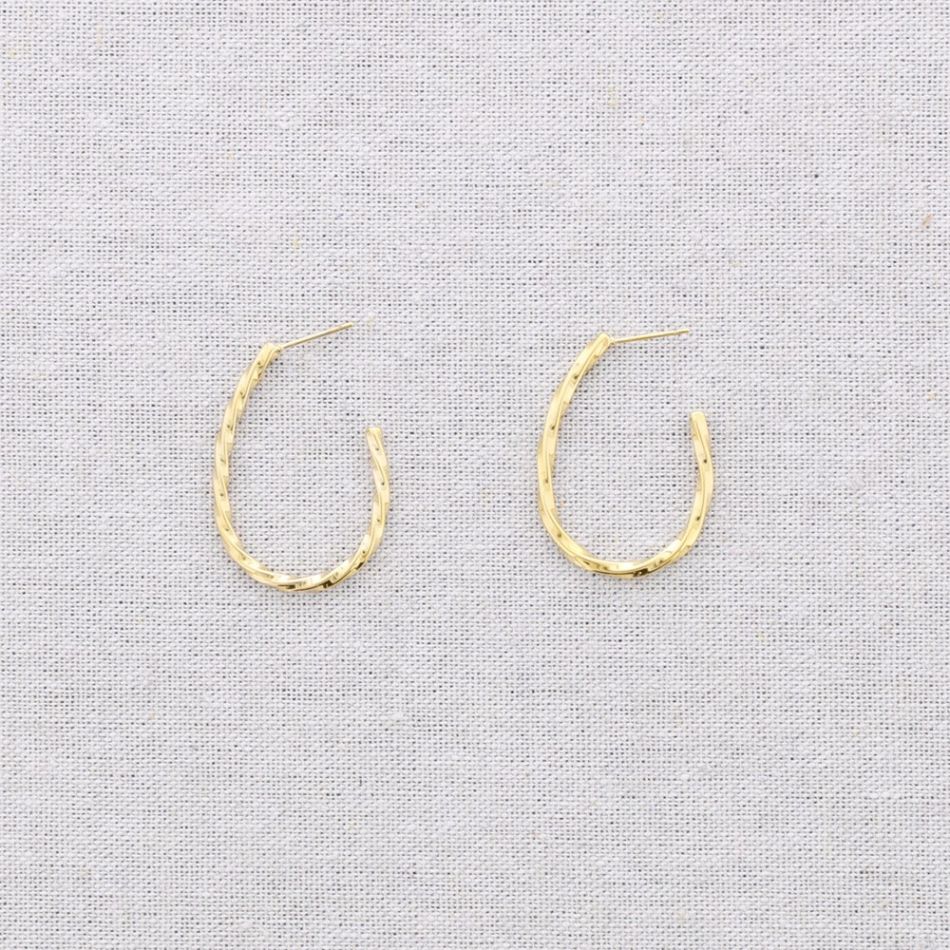 PENDIENTES ACERO ARO IRREGULAR