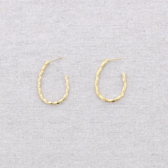 PENDIENTES ACERO ARO IRREGULAR