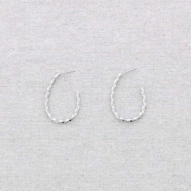 PENDIENTES ACERO ARO IRREGULAR