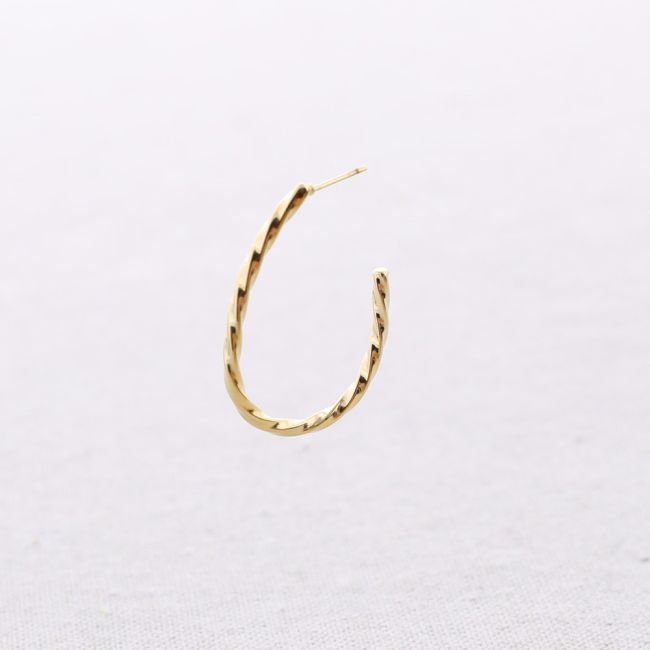 PENDIENTES ACERO ARO IRREGULAR