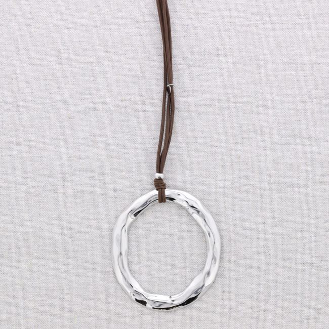 COLLAR LARGO ACERO ELÁSTICO COLGANTE ARO