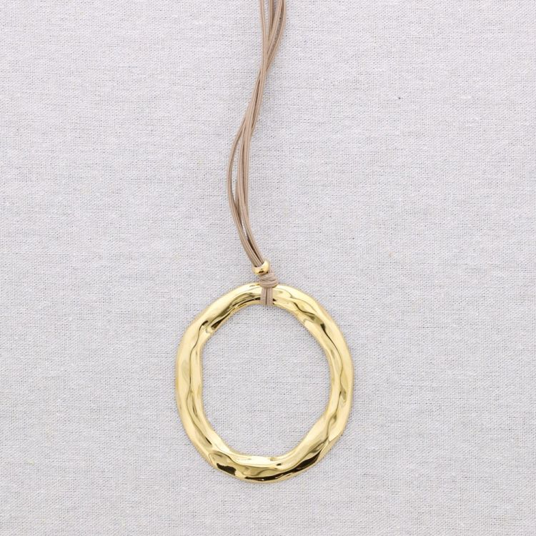 COLLAR LARGO ACERO ELÁSTICO COLGANTE ARO