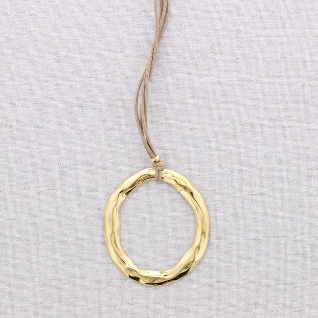 COLLAR LARGO ACERO ELÁSTICO COLGANTE ARO