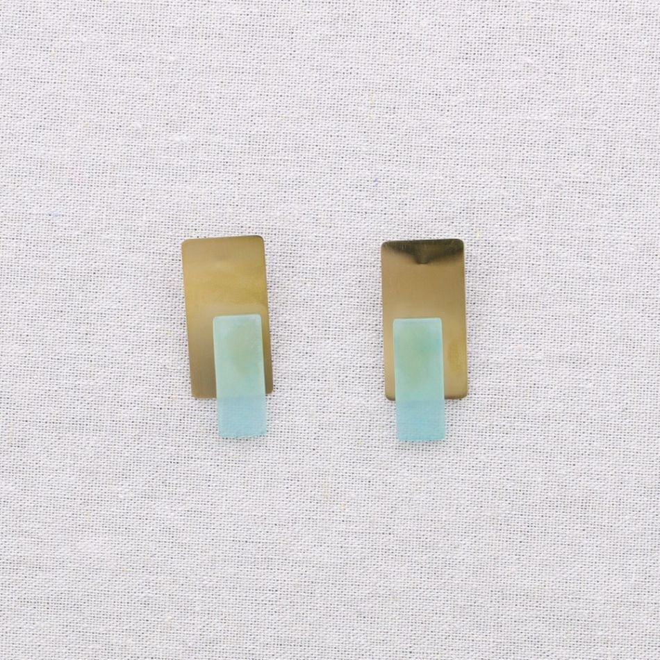 GEOMETRIC SHAPE STEEL EARRINGS