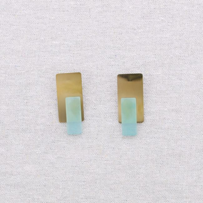 GEOMETRIC SHAPE STEEL EARRINGS