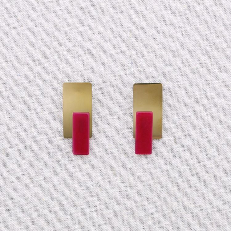 GEOMETRIC SHAPE STEEL EARRINGS