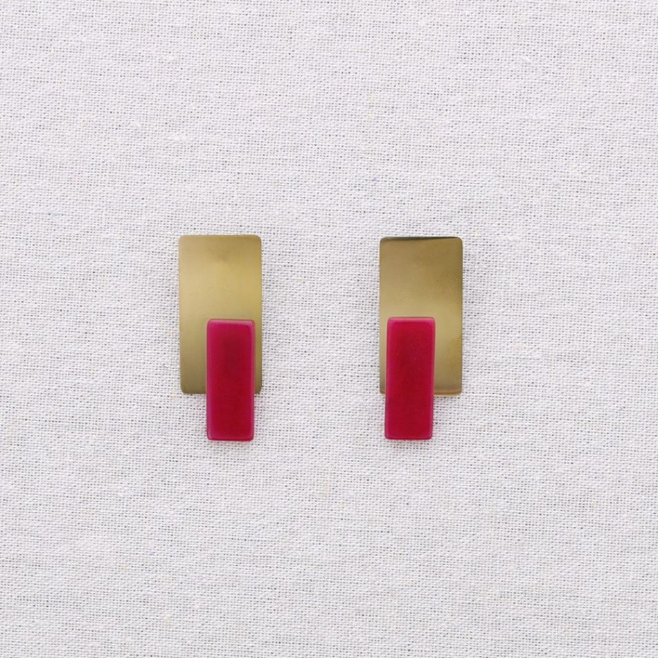 GEOMETRIC SHAPE STEEL EARRINGS