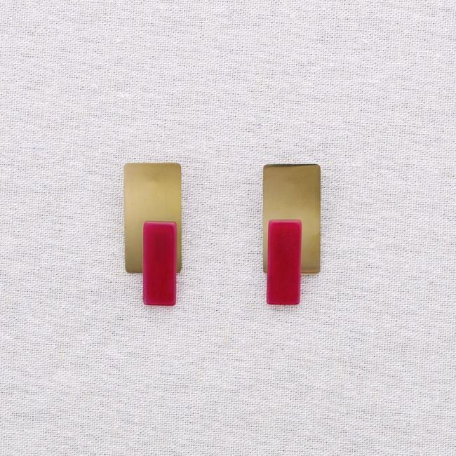 GEOMETRIC SHAPE STEEL EARRINGS