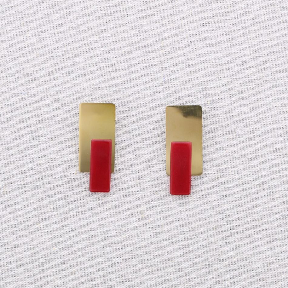 PENDIENTES ACERO FORMA GEOMÉTRICA