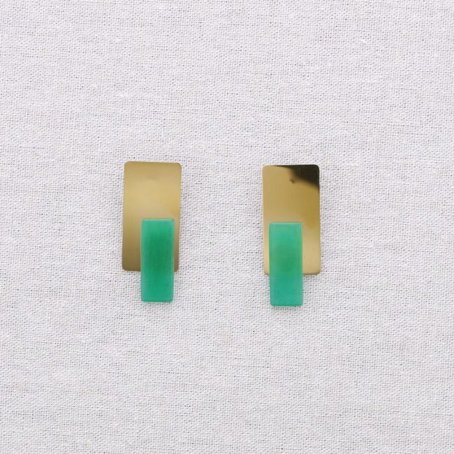 GEOMETRIC SHAPE STEEL EARRINGS